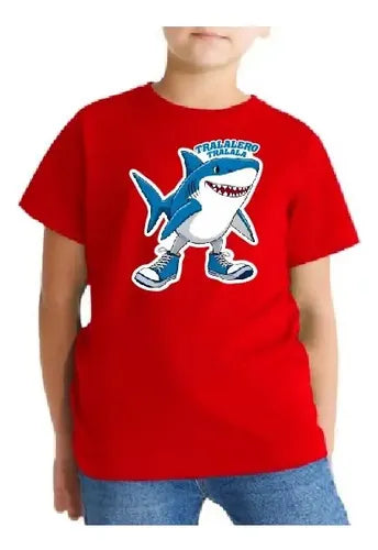 Polera Color Algodón 100% Niñas Niños Tralalero Tralala