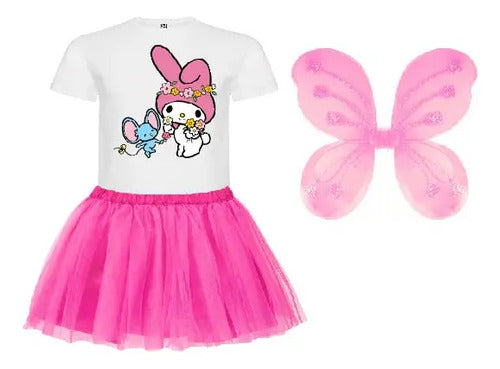 Disfraz My Melody Flor Tutu Polera Algodon Cumpleaños