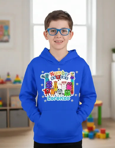 Polerón Canguro Number Blocks Personalizado Niños D1
