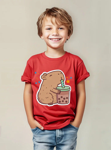 Polera Capibara Niños Algodón 100%