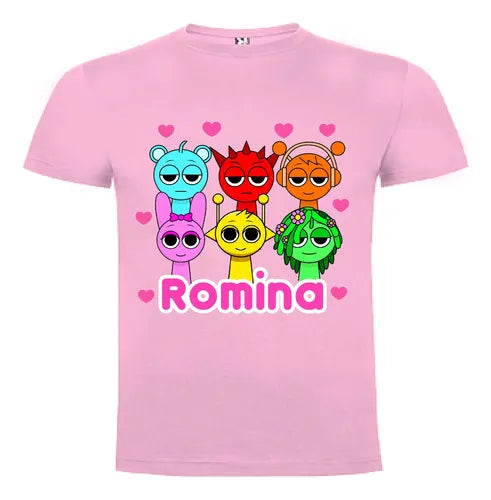 Disfraz Vestido Sprunki Personalizado Polera + Tutú Niñas Detalles Glitter