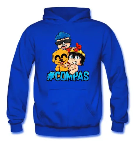 Polerón Canguro Algodón Niños Los Compas Diamantito Mikecrack 2