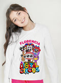 Polera Manga Larga Circo Digital Personalizada Niñas Algodón
