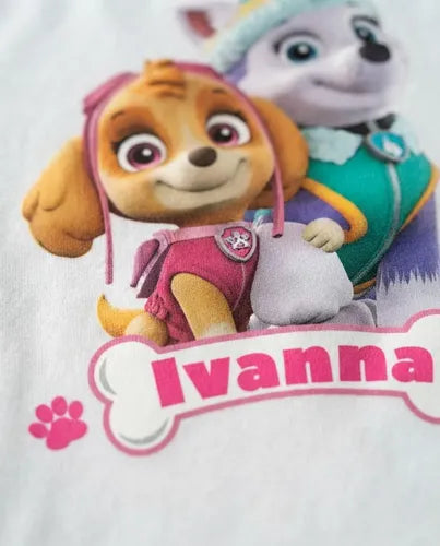 Polera Skye - Everest Paw Patrol Estampada Niña Cumpleaños