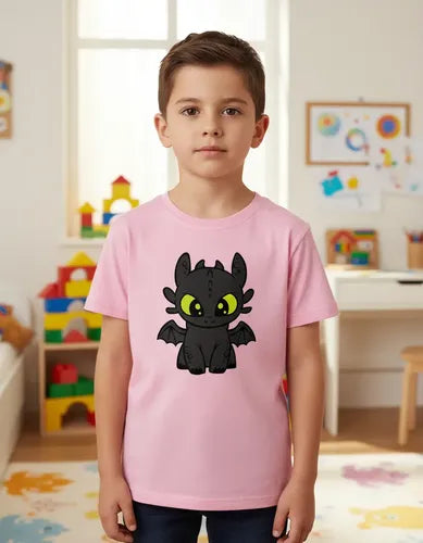 Polera Color Algodón 100% Niño Chimuelo Como Entrenar Dragon