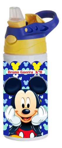 Botella Agua Colegio Mickey Mouse Personalizada Niños