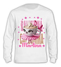Polera Larga Ballerina Capuccina Personalizada Niñas Algodón