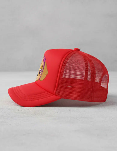 Jockey Gorro Niños Skye Paw Patrol Regalo Navidad Rojo