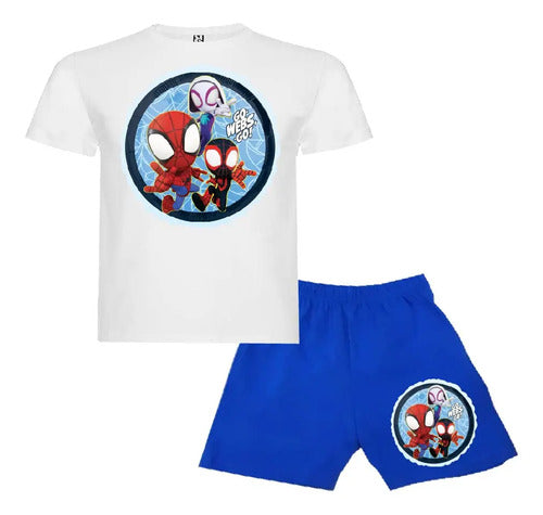 Pijama Corto Niños Algodon Spidey Y Sus Amigos