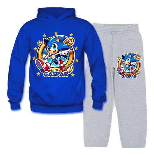 Buzo Sonic Poleron Pantalon Personalizado Niños