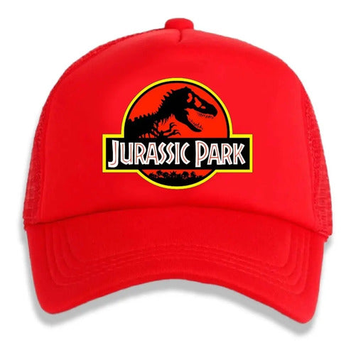 Jockey Gorro Niños Jurasic Park Regalo Navidad Rojo 2-12