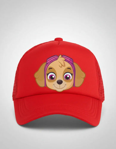 Jockey Gorro Niños Skye Paw Patrol Regalo Navidad Rojo