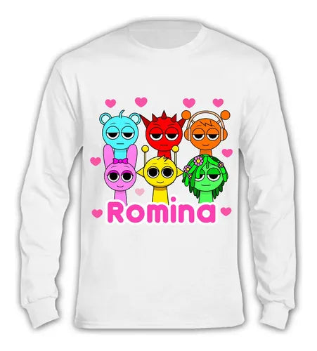 Pijama Largo Sprunki Niñas Algodón Personalizado