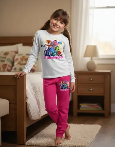 Pijama Largo Intensamente 2 Niñas Personalizado Algodon