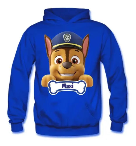 Polerón Chase Paw Patrol Niños Personalizado Algodón 1