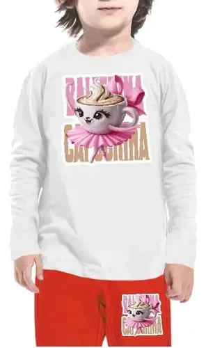 Pijama Largo Niñas Algodon Ballerina Capuchina Brainrot