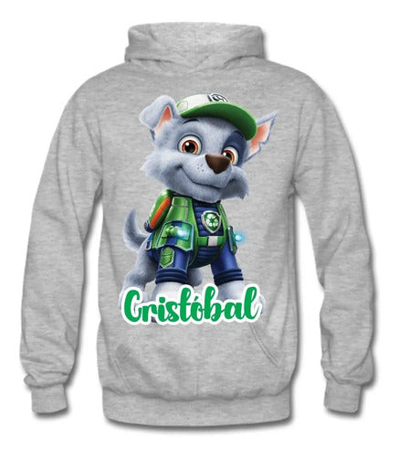 Polerón Rocky Paw Patrol Niños Personalizado Algodón 3