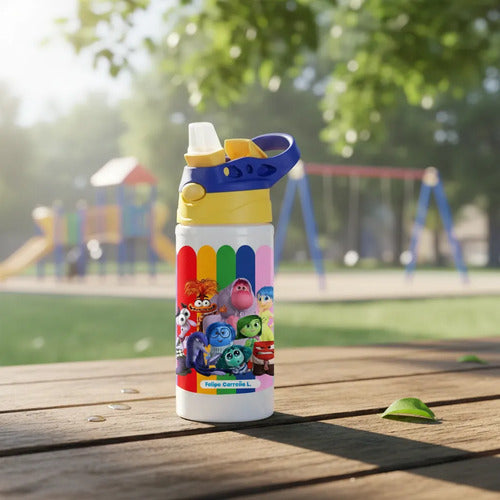 Botella Agua Colegio Intensamente 2 Personalizada Niños