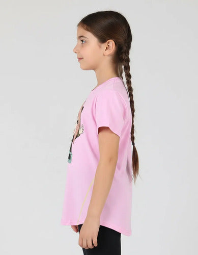 Polera Color Algodón 100% Niña Anya Spy X Family Cat