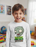 Camiseta Polar Manga Larga Polera Niño Plantas Vs Zombies