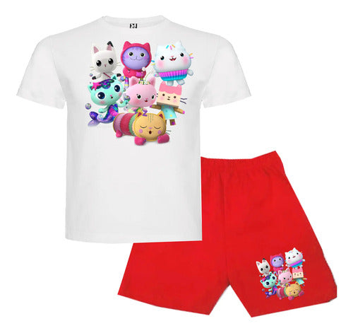 Pijama Corto Niñas Algodon Casa Gaby Gabby Dollhouse Gatos