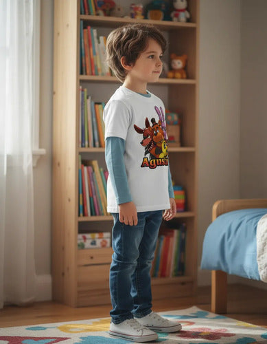 Polera Estampada Niño Cumpleaños Five Nights At Freddy's