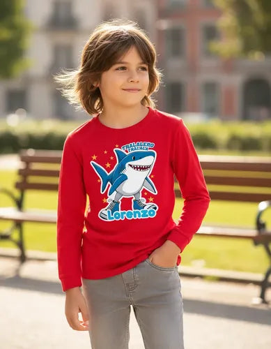Polera Tralalero Tralala Personalizada Niños Manga Larga