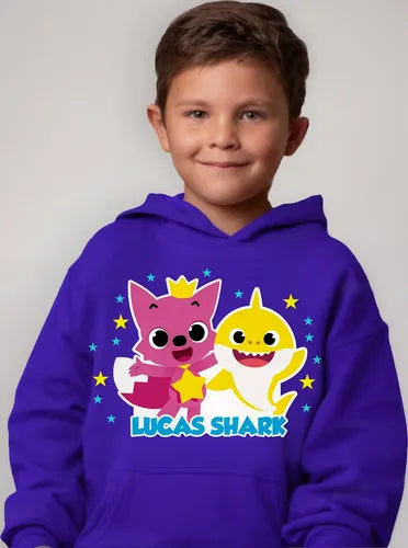 Polerón Baby Shark  Pink Fong Personalizado Niños  Algodón