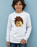 Camiseta Polar Manga Larga Polera Niño Roblox Cabeza