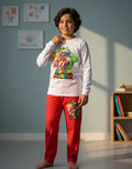 Pijama Largo Mario Bros Y Amigos Personalizado 100% Algodón