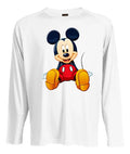 Camiseta Polar Manga Larga Polera Niño Niña Mickey