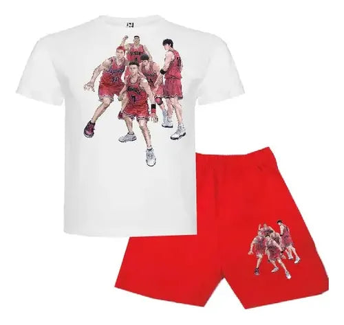 Pijama Corto Niños Algodon Slam Dunk Shohoku Equipo