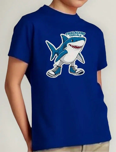 Polera Color Algodón 100% Niñas Niños Tralalero Tralala