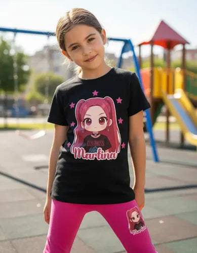 Polera Calza Larga Mira Huntrix Guerreras K Pop Personalizad
