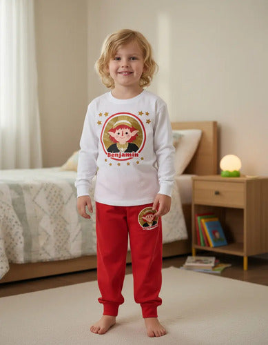 Pijama Largo Colorito Duendes Mágicos  Algodón Personalizado