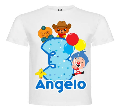 Polera Plim Plim Y Amigos Estampada Personalizada Cumpleaños