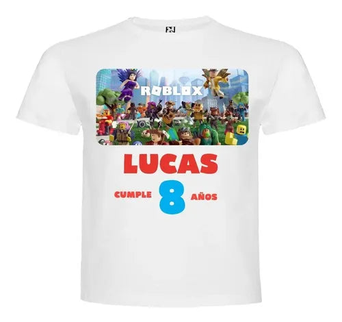 Polera Roblox Personalizada Algodón 100% Modelo 1