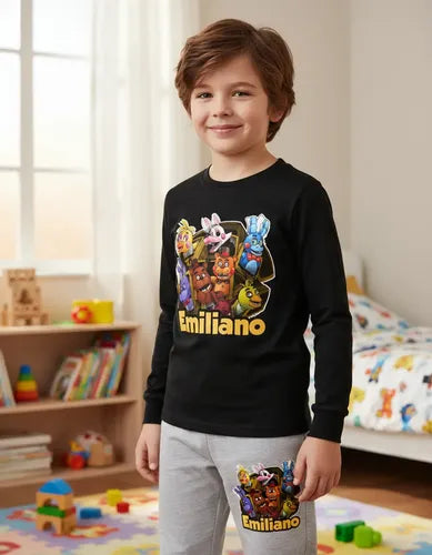 Pijama Largo Five Nights At Freddy S Algodón Personalizado
