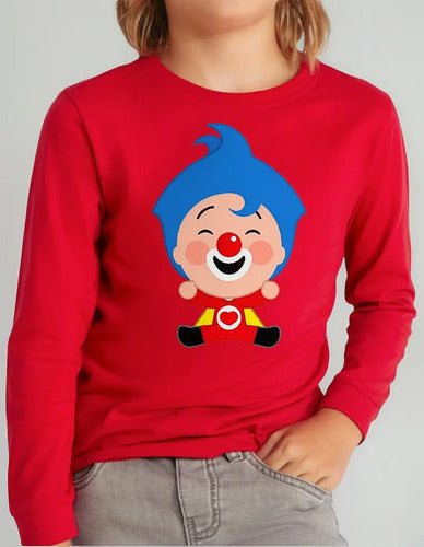 Polera Manga Larga Algodón Niños Plim Plim