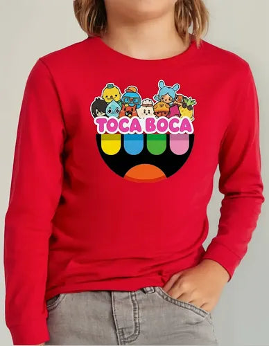 Polera Manga Larga Algodón Niñas Toca Boca