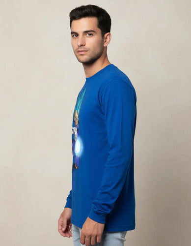 Polera Manga Larga Algodón Niños Vegeta Dragon Ball