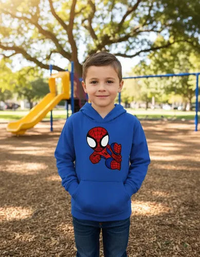 Polerón Canguro Algodón Niños Spiderman Mini