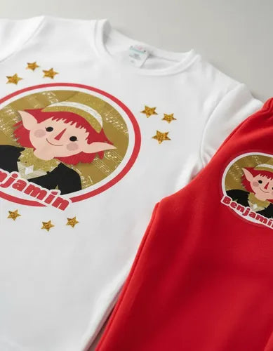 Pijama Largo Colorito Duendes Mágicos Personalizado Algodón