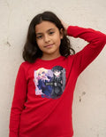 Polera Manga Larga Algodón Niñas Merlina Enid