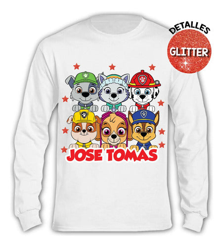 Pijama Largo Paw Patrol Niño Personalizado Algodón
