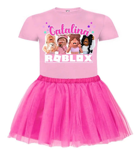Traje Conjunto Disfraz Roblox Niñas Personalizado