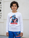 Pijama Largo Capitán America Regalo Cumpleaños  Niños