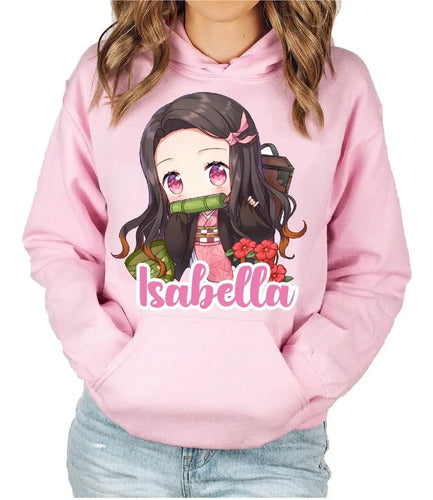 Polerón Kimetsu Demon Slayer Niñas Personalizado Algodón 2