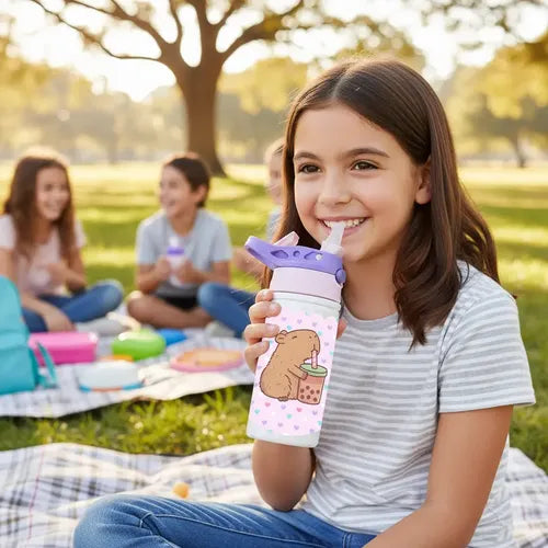 Botella Agua Colegio Capibara Niñas Flex
