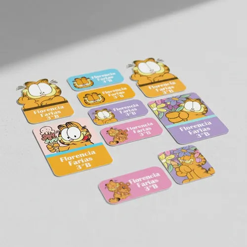 Etiquetas Escolares Personalizadas Garfield